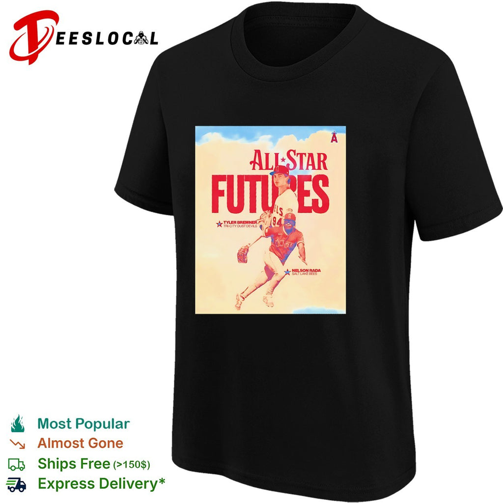 Tyler Bremner and Nelson Rada Los Angeles Angels All Star Futures MLB baseball shirt