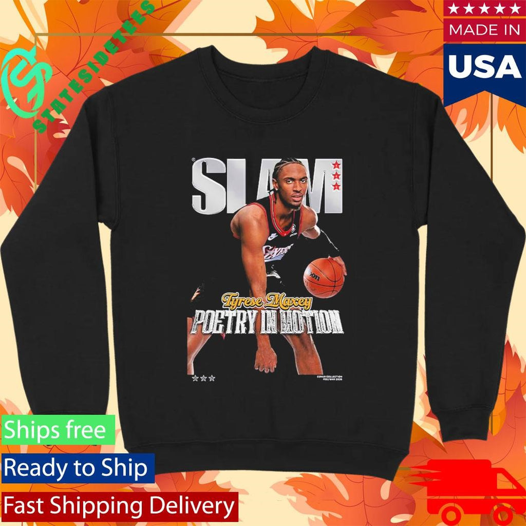 Tyrese Maxey On The SLAM 260 Magazine Poetry In Motion February March 2026 T-Shirt