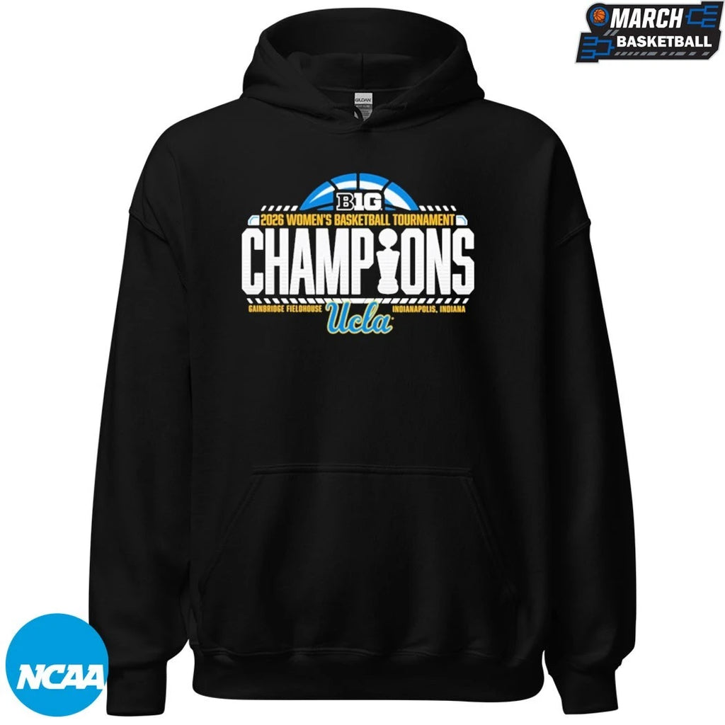 UCLA Bruins 2026 Big Ten Women’s Basketball Tournament Champions Gainbridge Fieldhouse Indianapolis T-Shirts