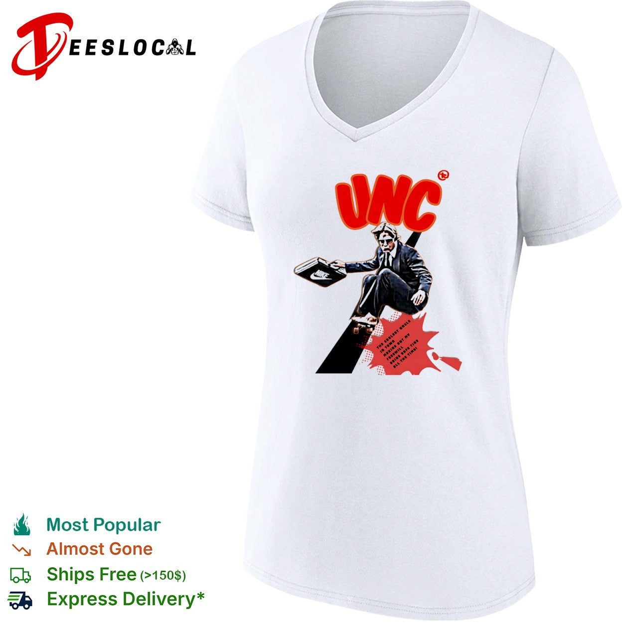 UNC the coolest uncle shirt