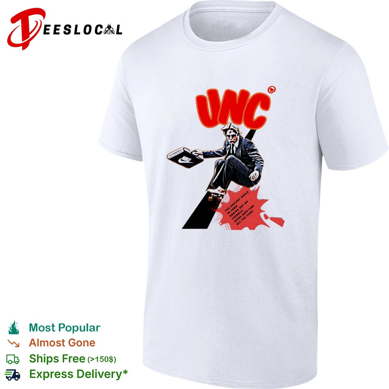 UNC the coolest uncle shirt
