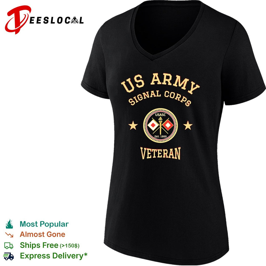 US Army Signal Corps veteran USASC est 1860 emblem shirt