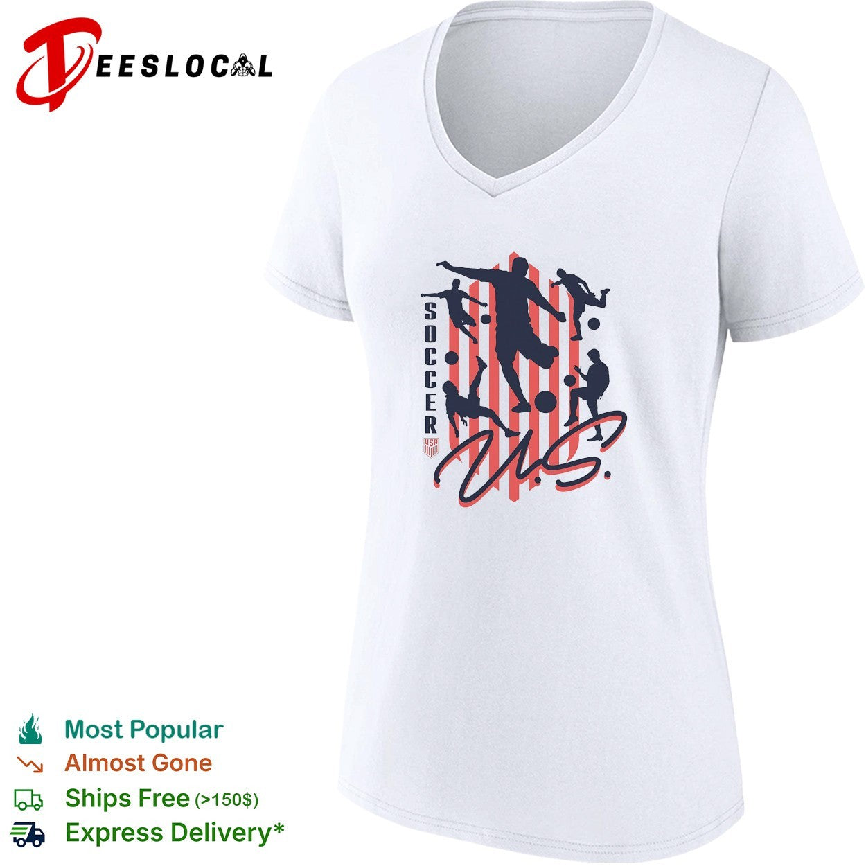 US soccer players silhouette sport shirt