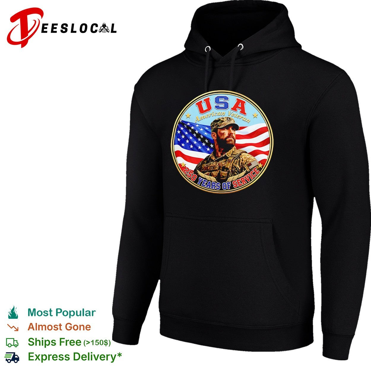 USA American Veteran 250 Years of Service United States Army Military Patriotic shirt