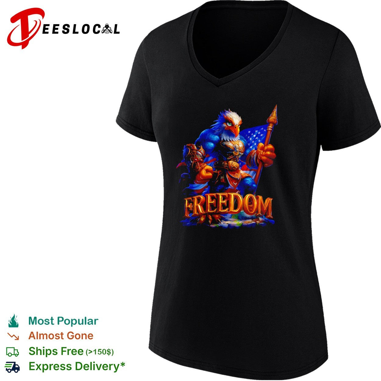 USA freedom bald eagle shirt