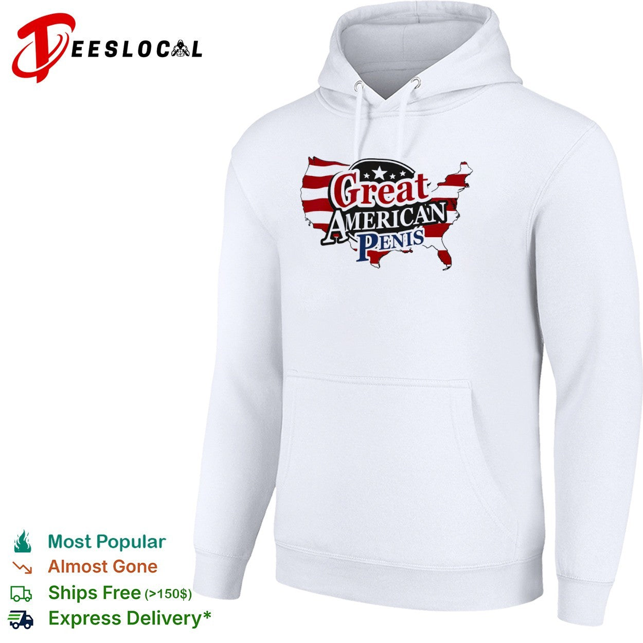 USA map great American penis flag shirt
