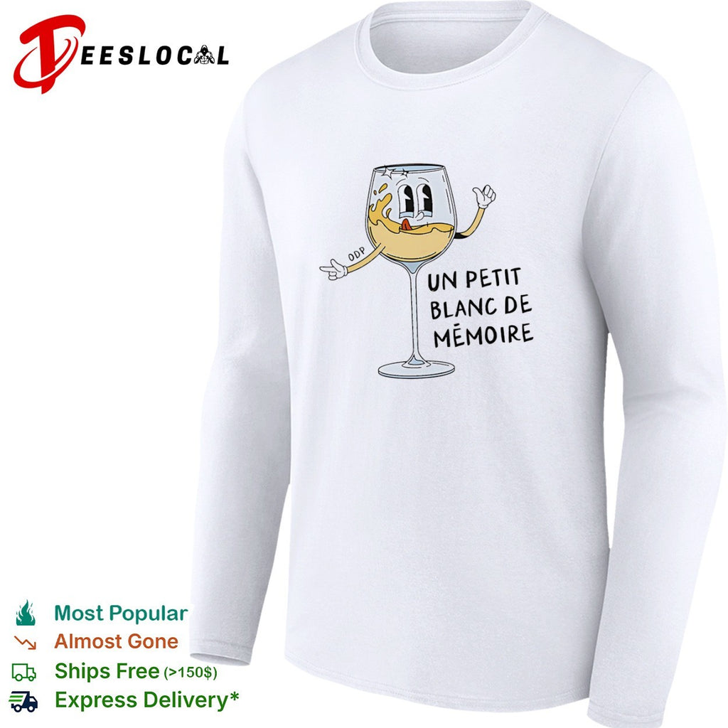 Un Petit Blanc de Memoire Wine Glass Character Cartoon Shirt