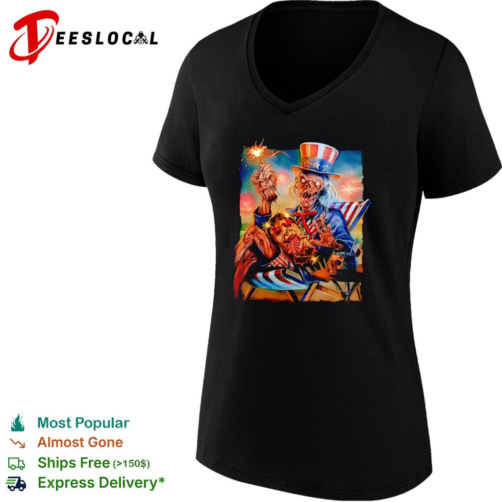 Uncle Sam Independence Day Horror Fireworks Celebration Patriotic Scary Horror shirt