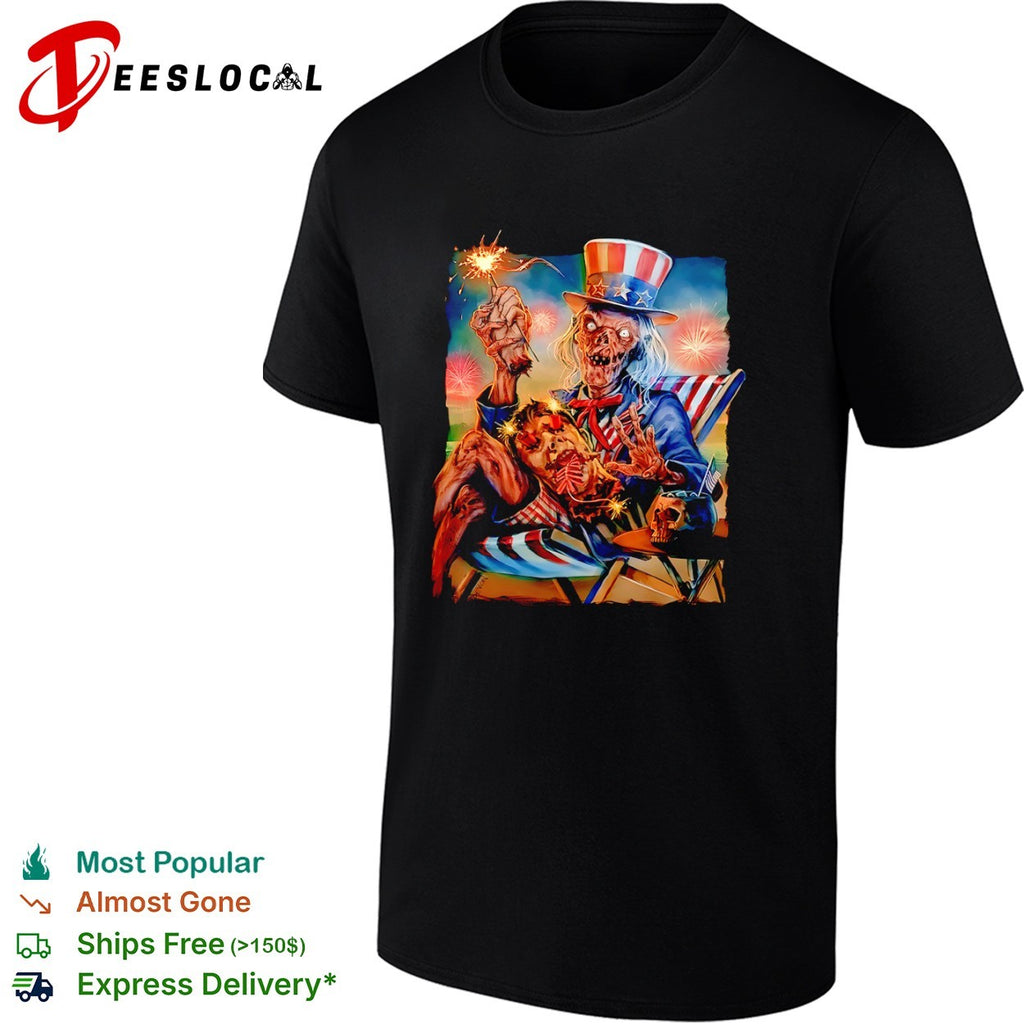 Uncle Sam Independence Day Horror Fireworks Celebration Patriotic Scary Horror shirt