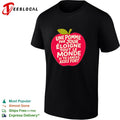 Une Pomme Par Jour Eloigne Tout le Monde si tu Lances Assez Fort Humor Shirt