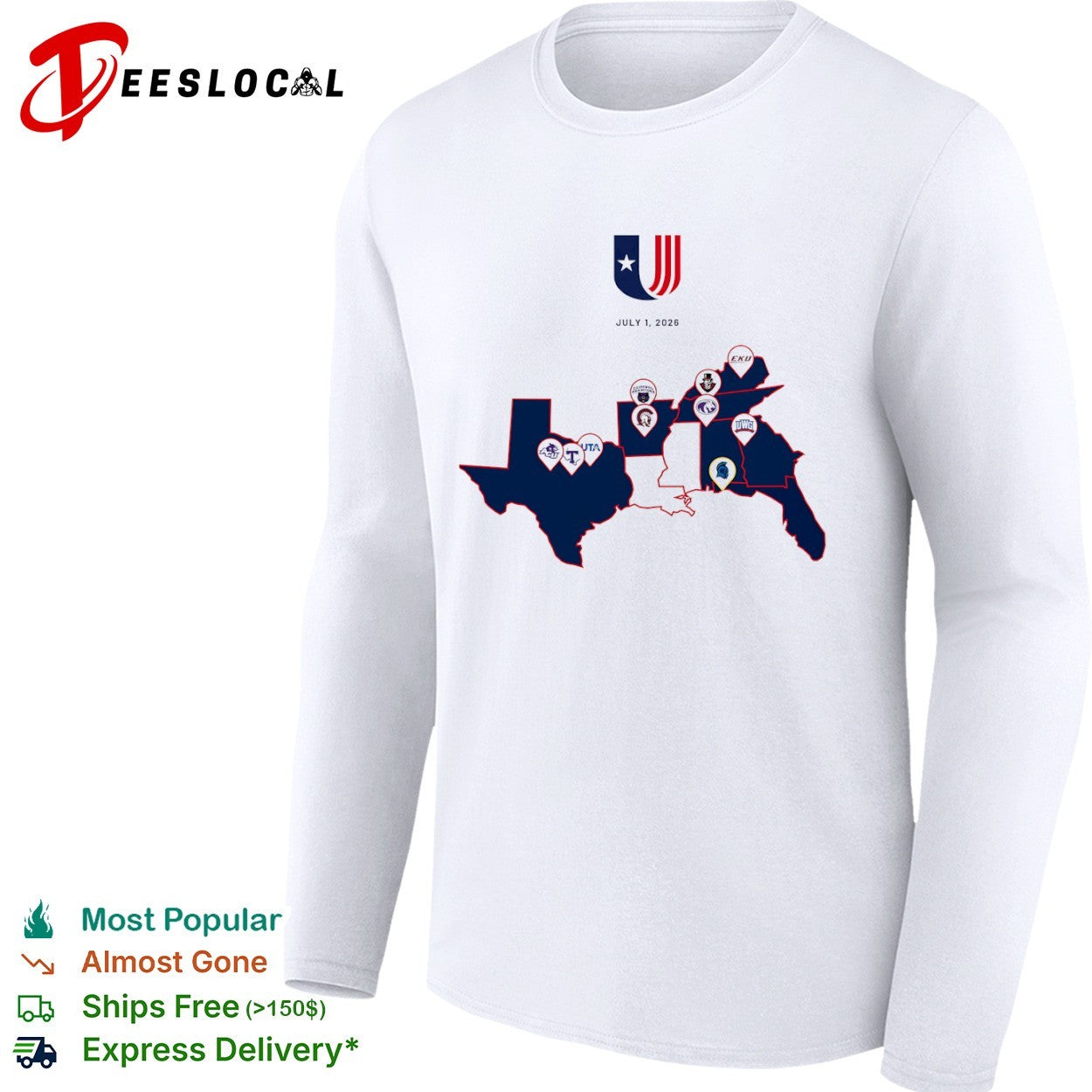 United Athletic Conference July 1 2026 map shirt