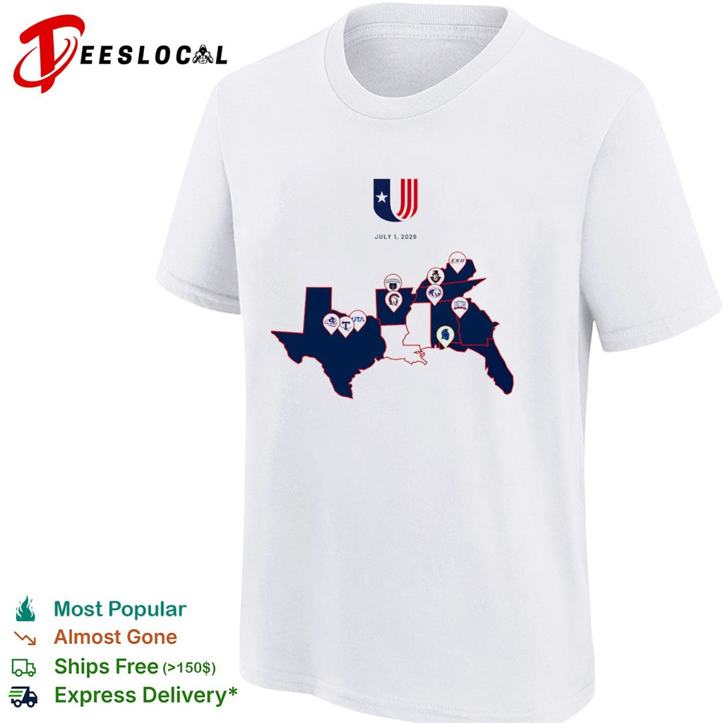 United Athletic Conference July 1 2026 map shirt
