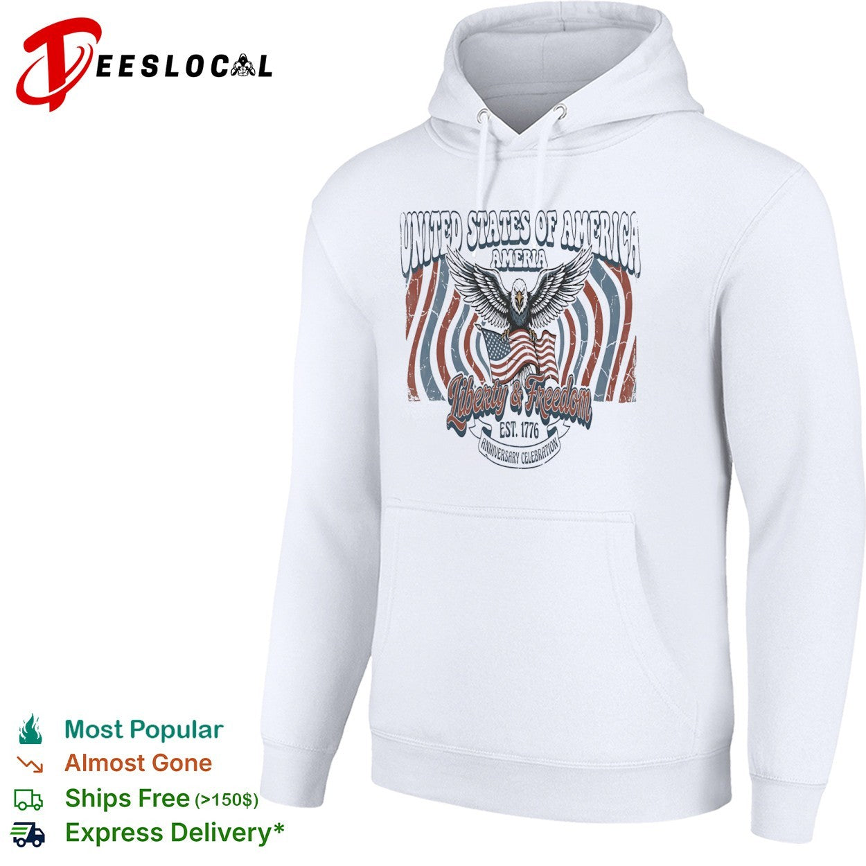 United States of America Ameria Liberty and Freedom Est 1776 Anniversary Celebration shirt