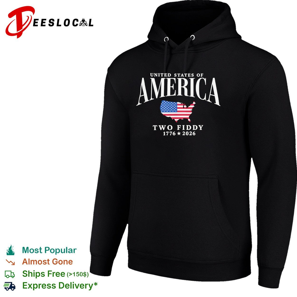 United States of America Two Fiddy 1776 2026 shirt