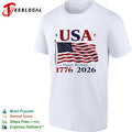 Usa Happy Birthday 1776 2026 American Flag Independence Day shirt