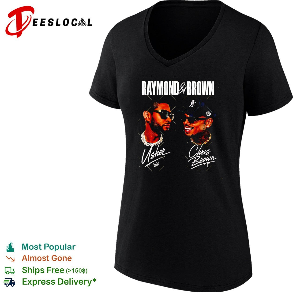 Usher and Chris Brown Raymond and Brown collab shirt