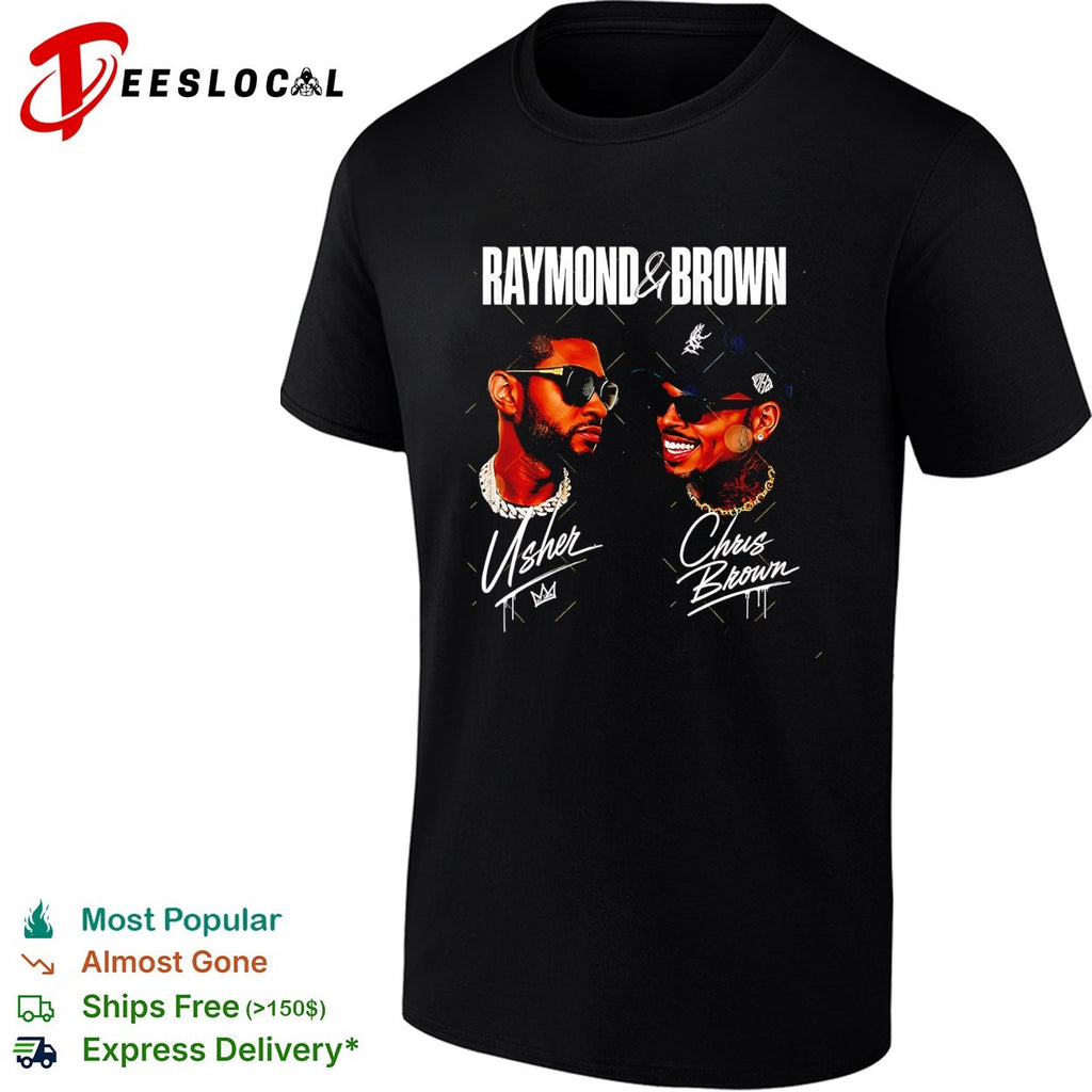 Usher and Chris Brown Raymond and Brown collab shirt