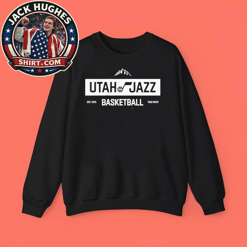 Utah Jazz Basketball Take Note Est 1979 T-Shirt