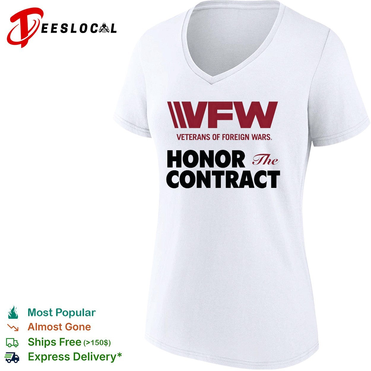 VFW Veterans of Foreign Wars honor the contract logo shirt