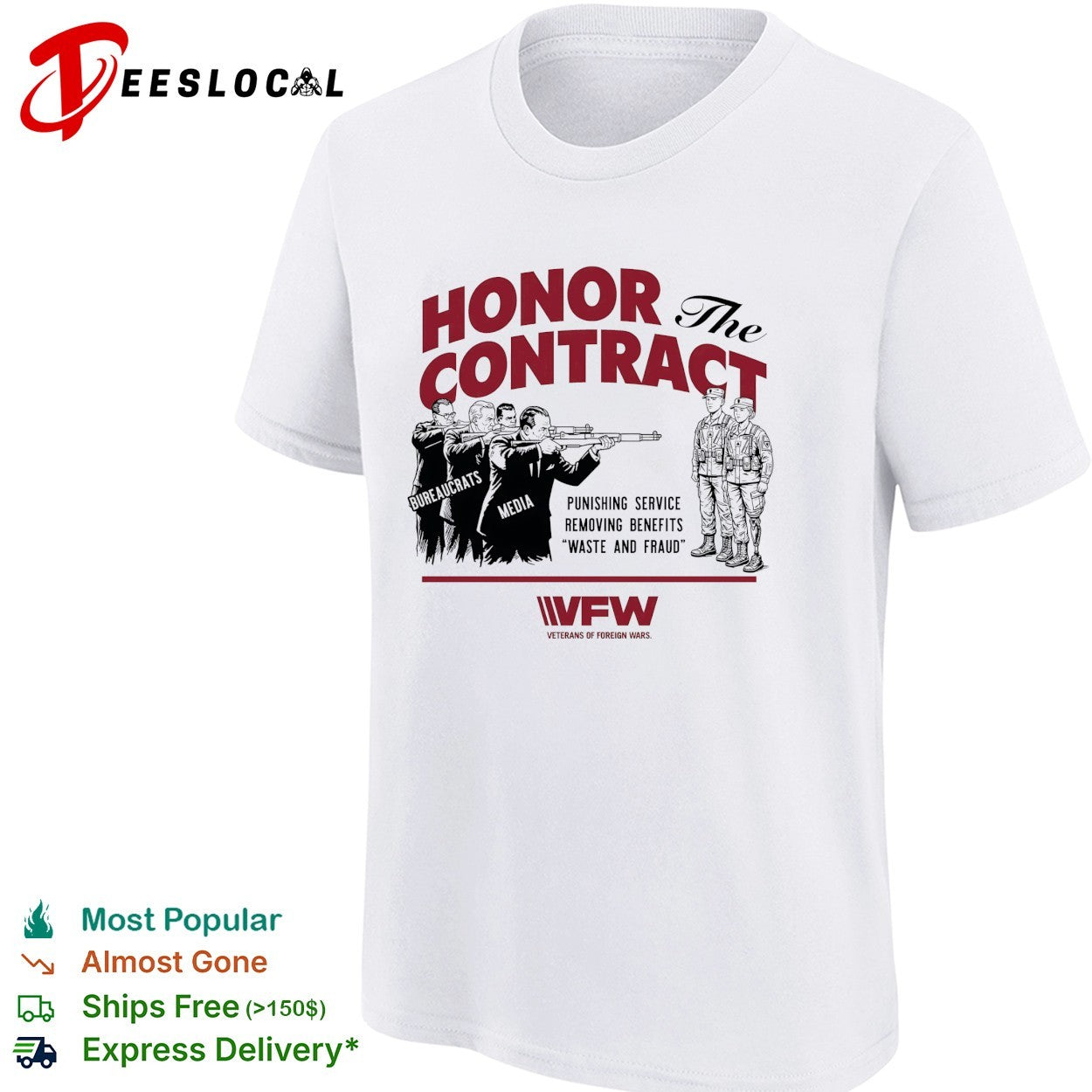 VFW honor the contract punishing service removing benefits shirt