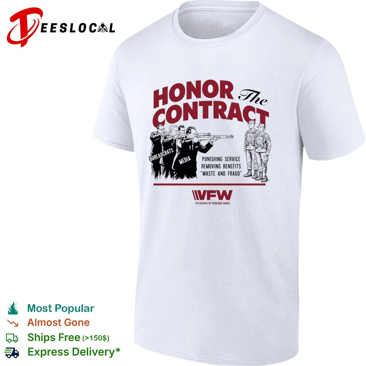 VFW honor the contract punishing service removing benefits shirt