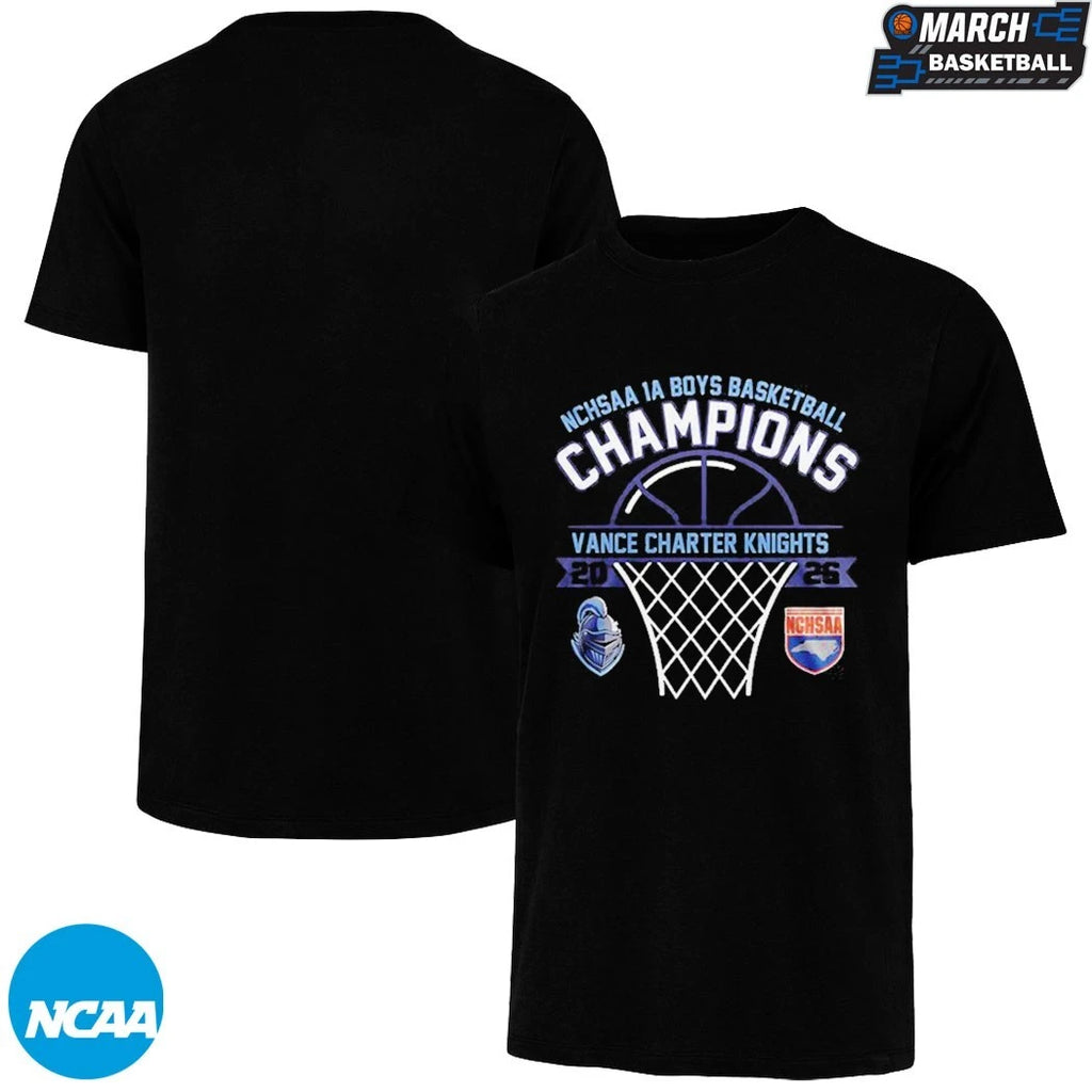 Vance Charter Knights 2026 NCHSAA 1A Boys Champions T-Shirts