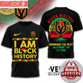 Vegas Golden Knights 2026 NHL Black History Map And Logo Two Sided Shirt