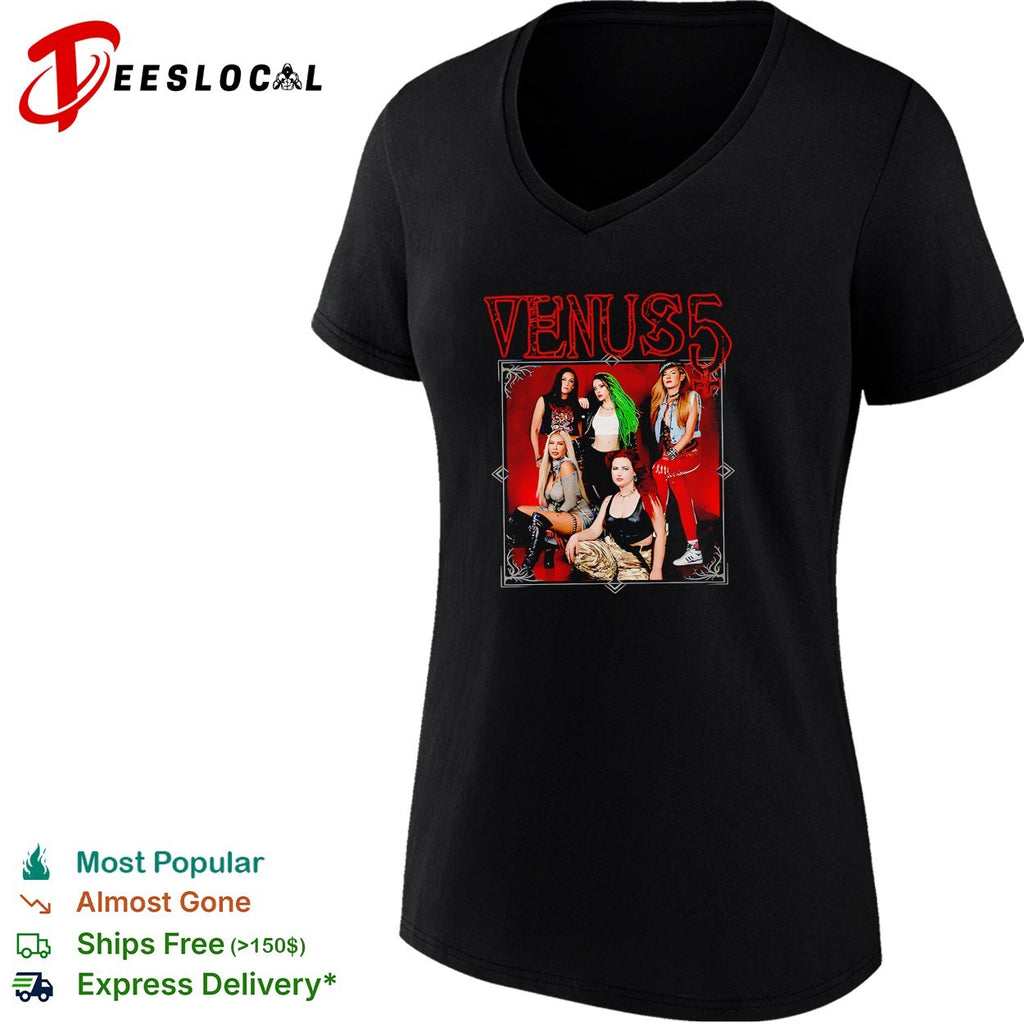 Venus 5 band members posing shirt