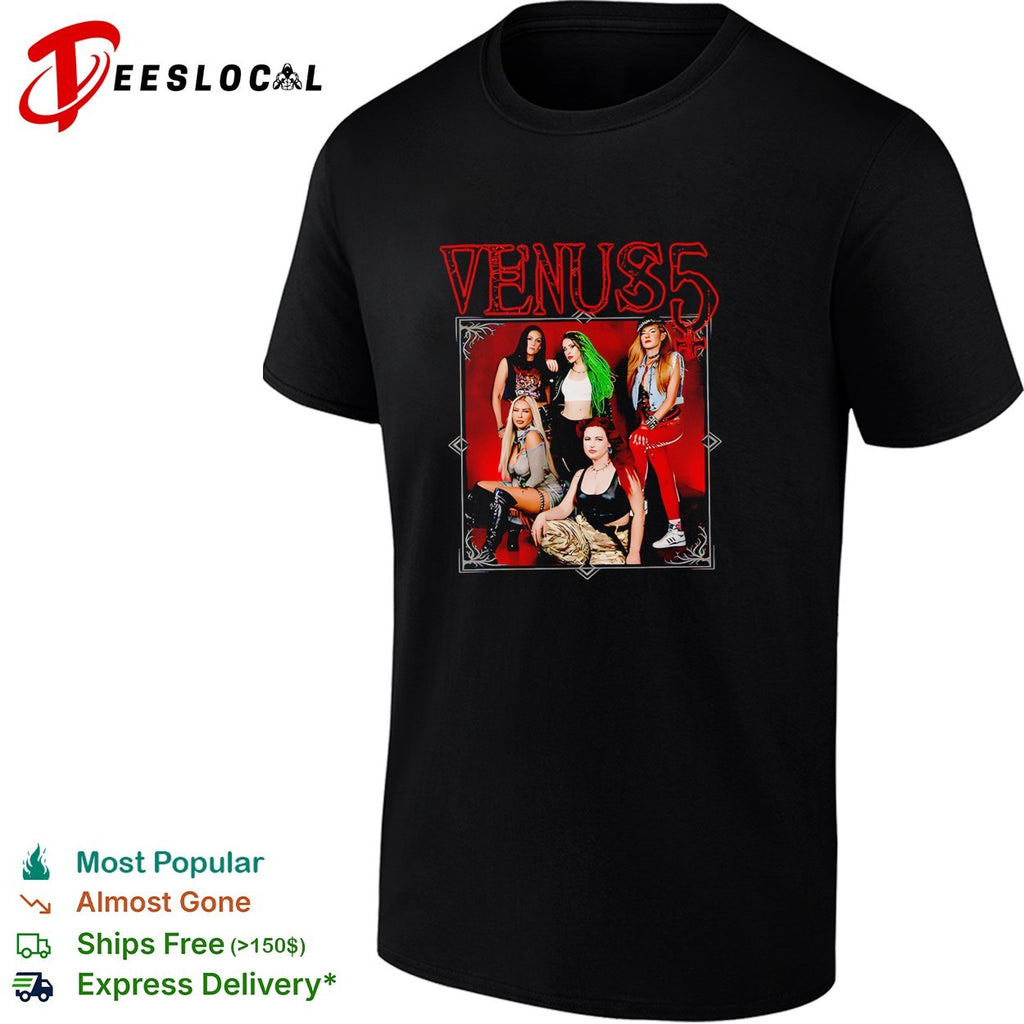 Venus 5 band members posing shirt