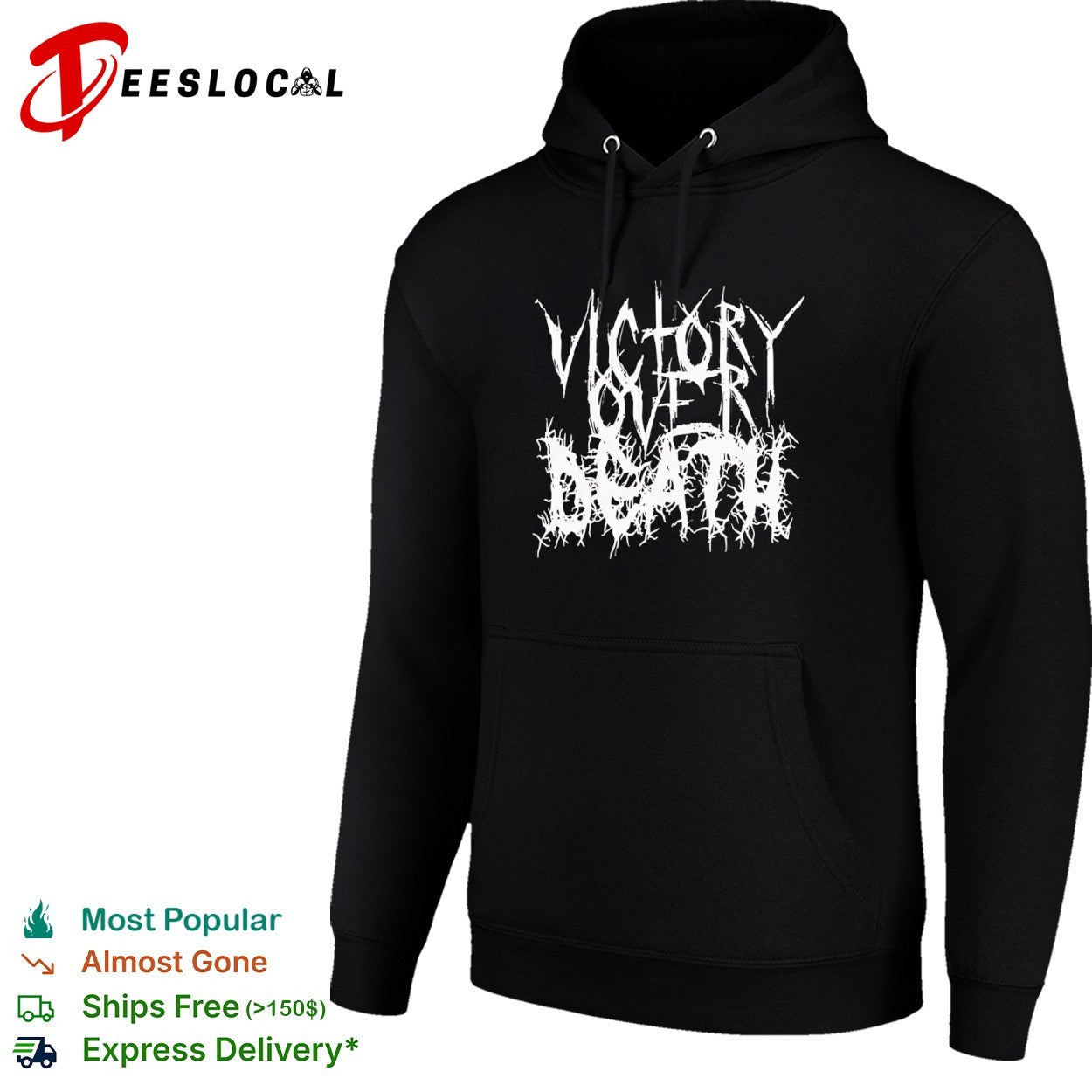 Victory over death metal font shirt