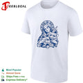 Virgin Mary cry now laugh later drama mask tattoo art shirt