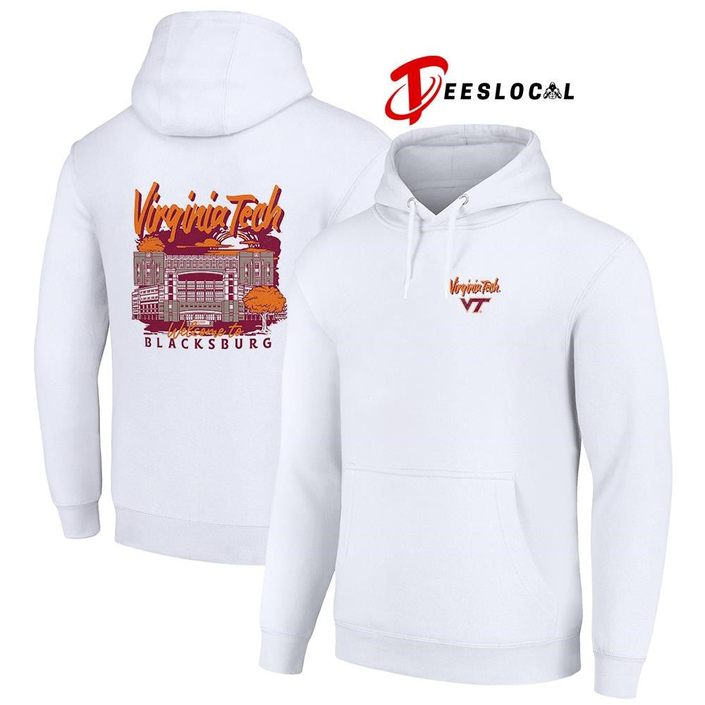Virginia Tech Hokies welcome to Blackburg hand drawn campus graphic shirt