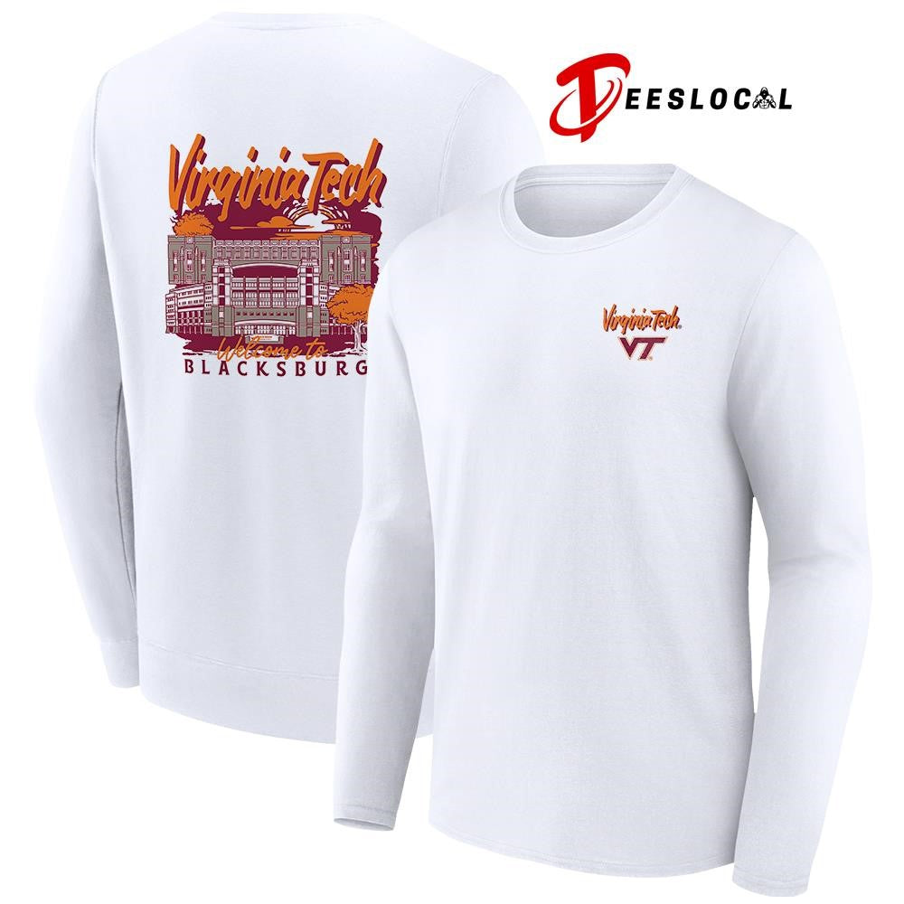 Virginia Tech Hokies welcome to Blackburg hand drawn campus graphic shirt