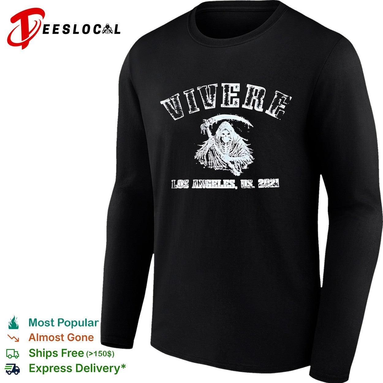 Vivere Los Angeles 2021 Grim Reaper scythe shirt