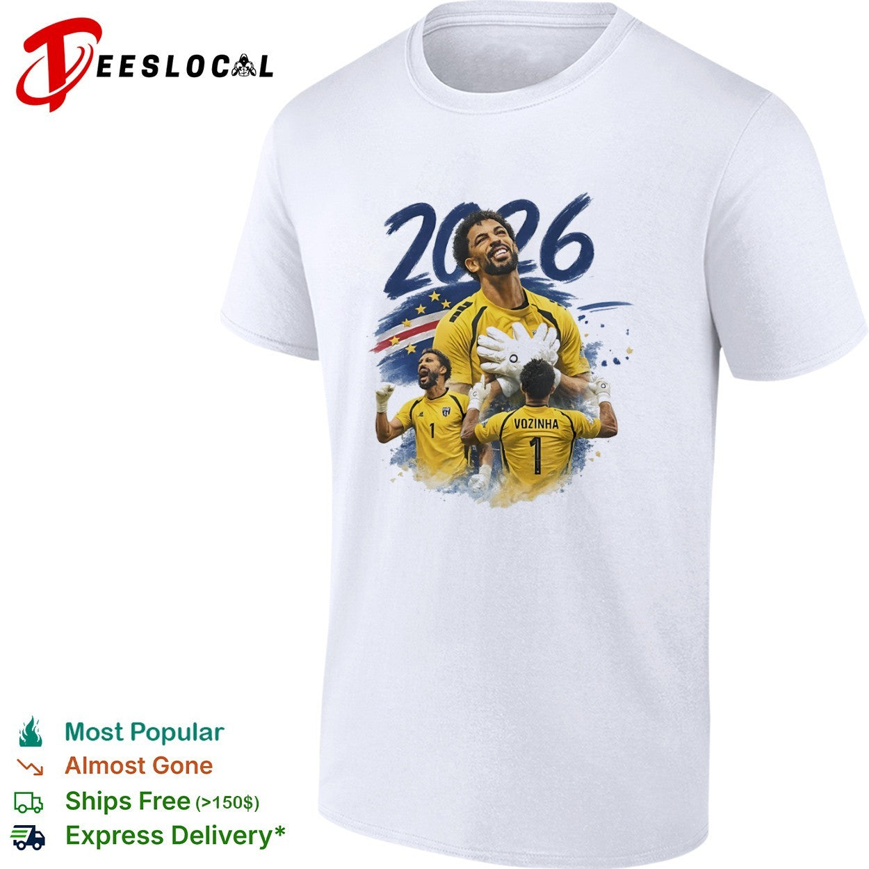 Vozinha Cape Verde National Team 2026 soccer shirt