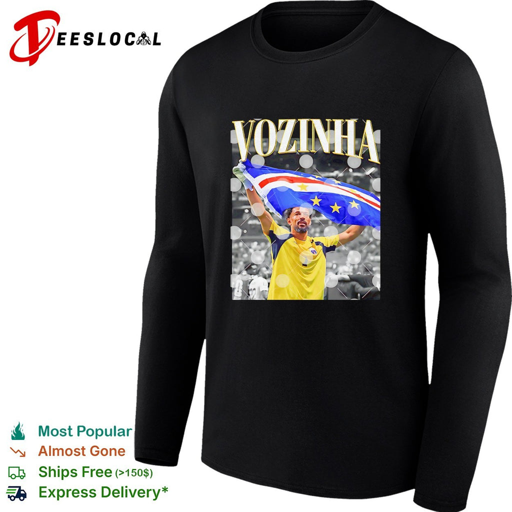 Vozinha Goalkeeper holding Cabo Verde flag at World Cup 2026 shirt