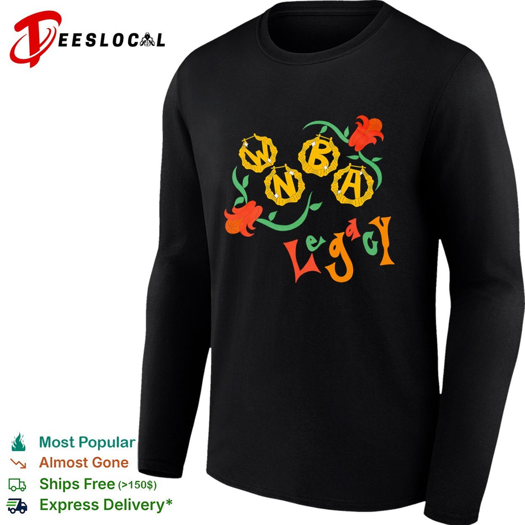 WNBA Legacy Bamboo Hoop Earrings Basketball Flower Shirt