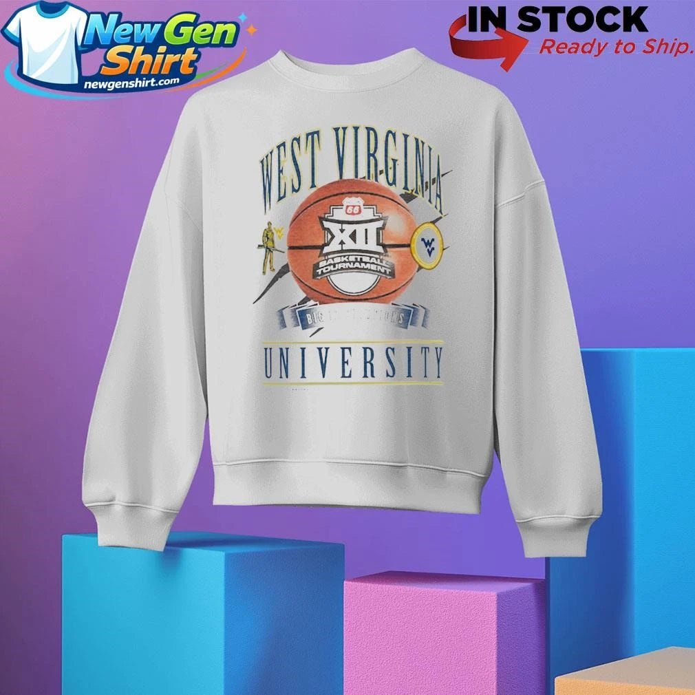 WVU West Virginia Mountaineers Women’s Basketball 2026 Big 12 Tournament Champions New Era Locker Room Shirt