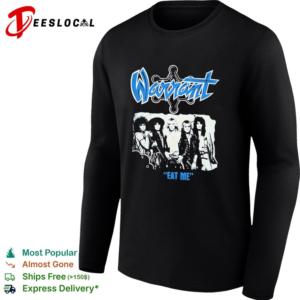 Warrant Eat Me Hair Metal Band 1980s Music Concert Tour shirt