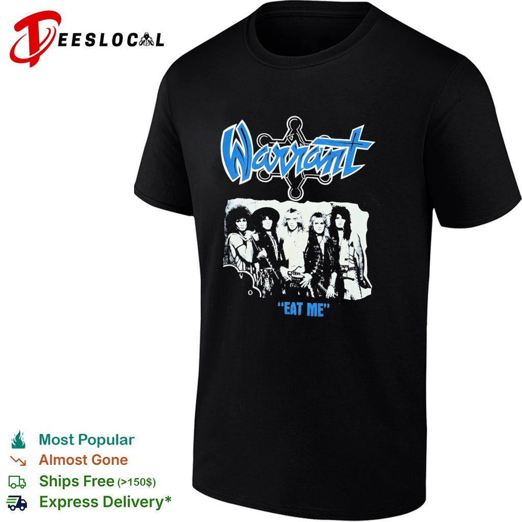 Warrant Eat Me Hair Metal Band 1980s Music Concert Tour shirt