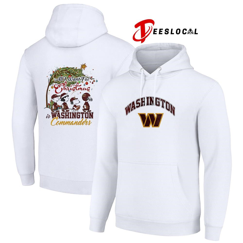 Washington Commanders x Peanuts All I want for Christmas cartoon shirt