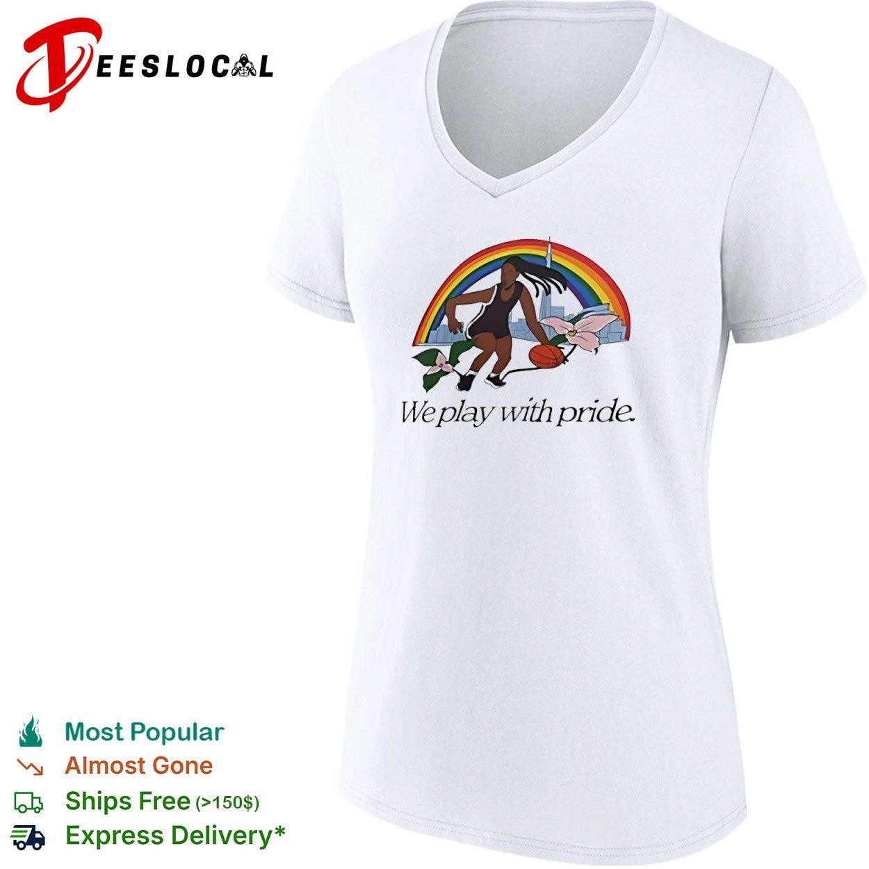 We play with pride basketball rainbow shirt