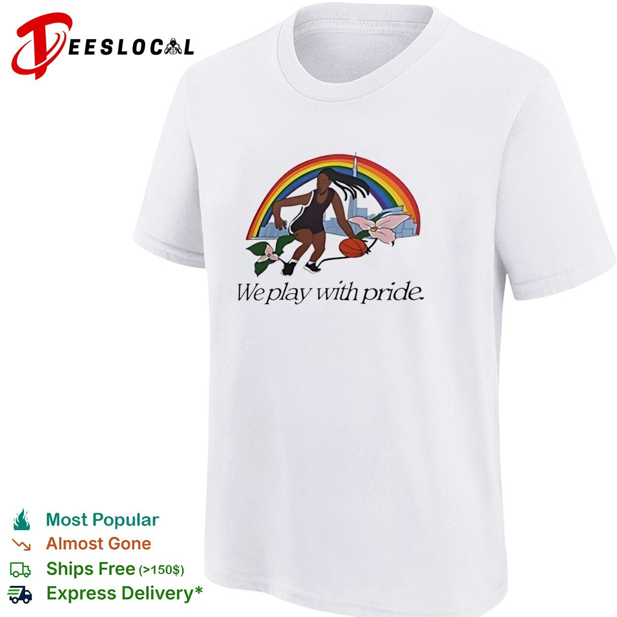 We play with pride basketball rainbow shirt