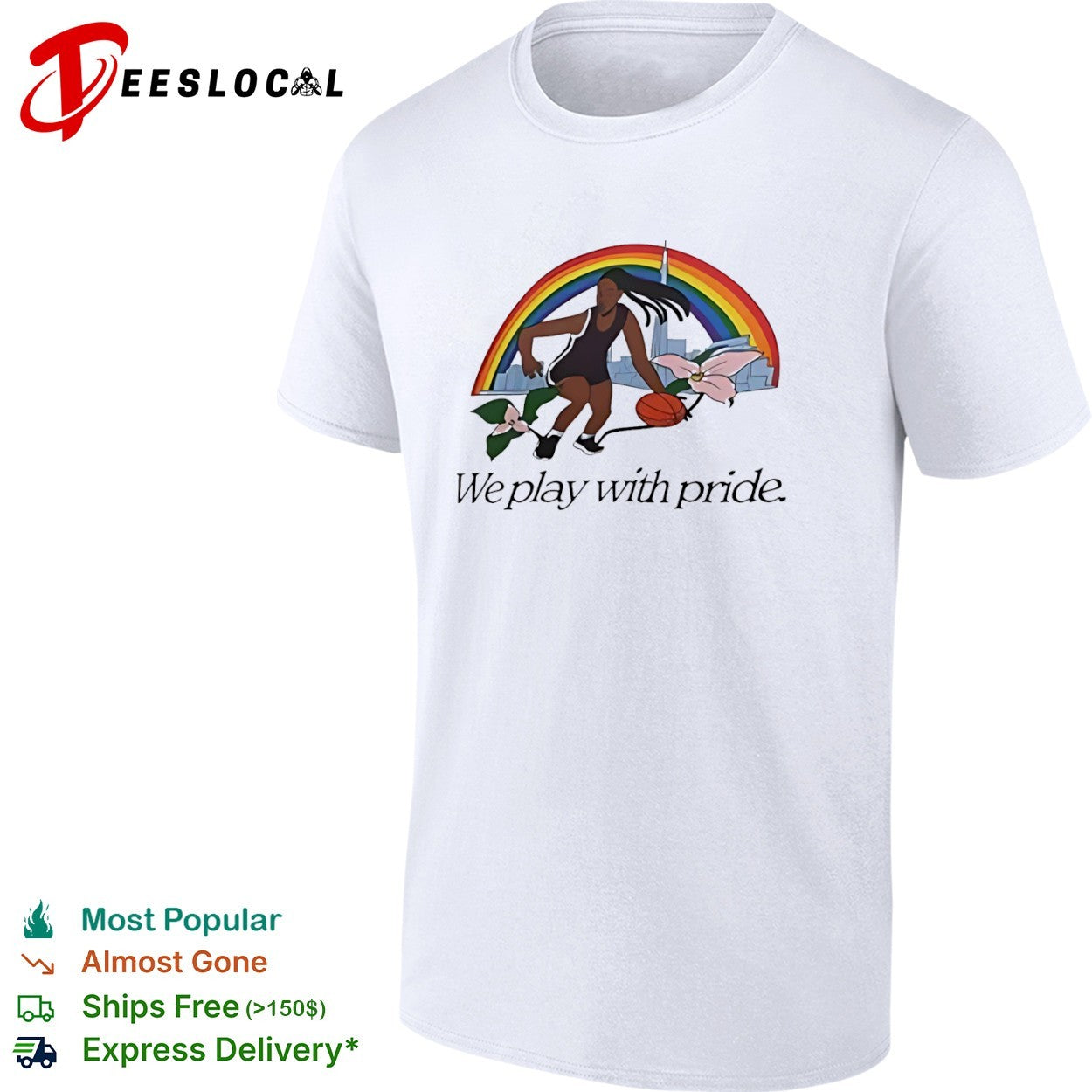 We play with pride basketball rainbow shirt