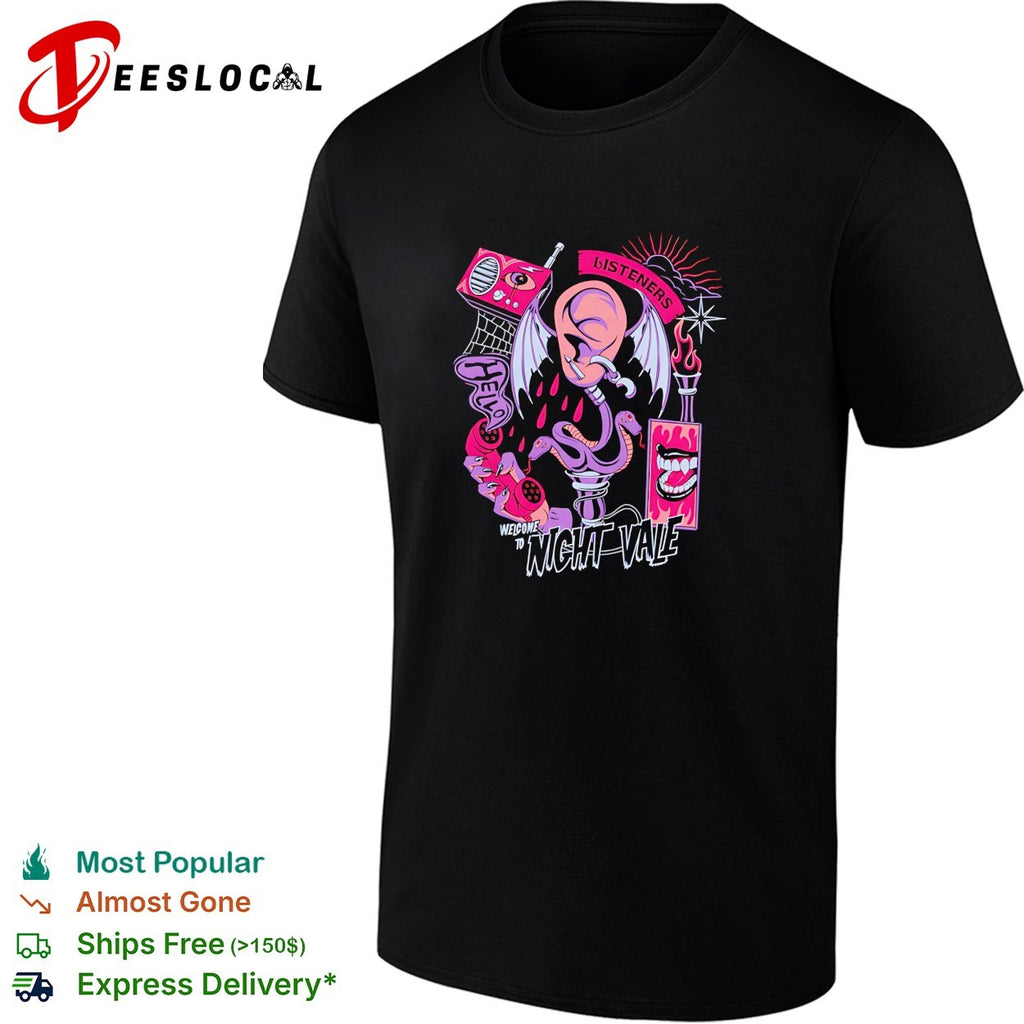 Welcome to Night Vale listeners ear wings radio podcast shirt