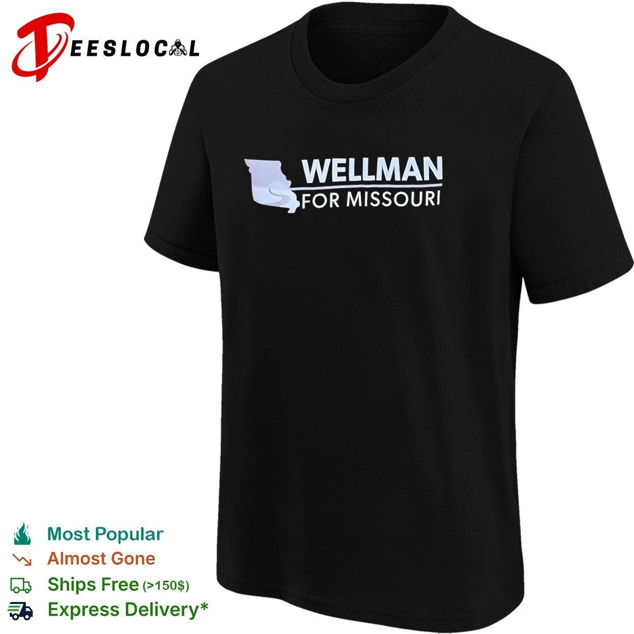 Wellman for Missouri map shirt