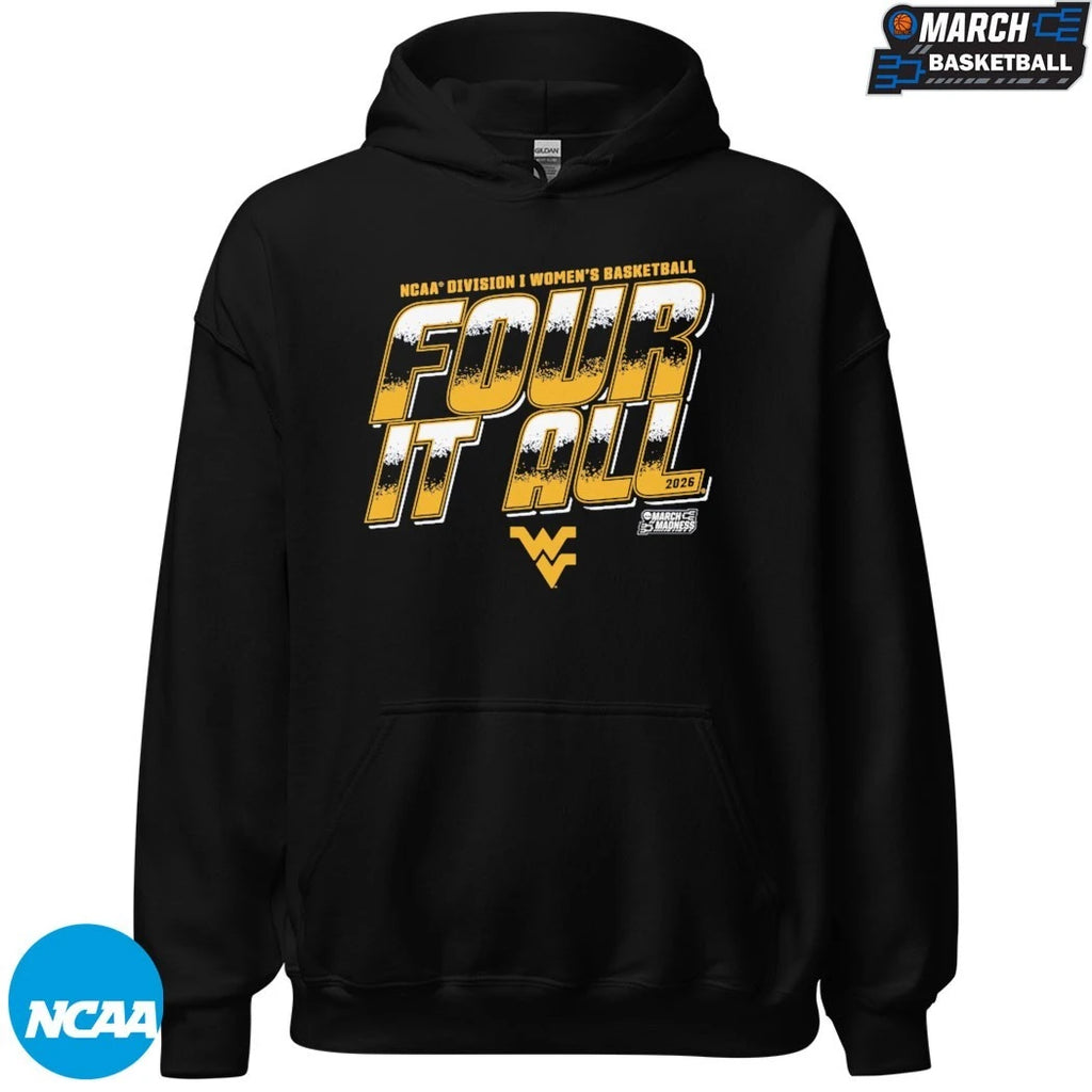 West Virginia Mountaineers Four It All NCAA Women’s Basketball March Madness 2026 T-shirts