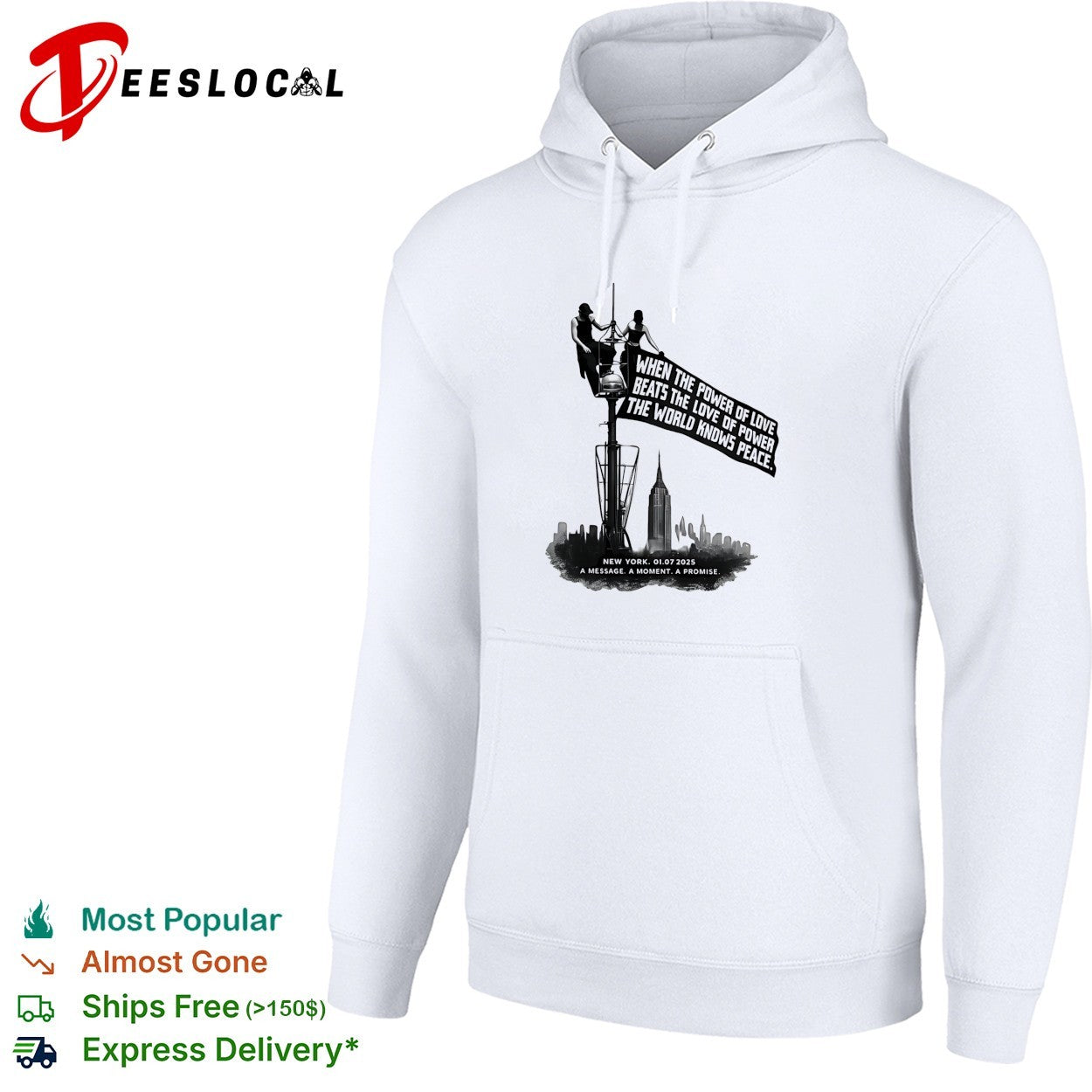 When the power of love beats the love of power the world knows peace New York 2025 shirt