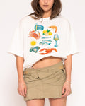 Seafood Platter Boxy Crop Tee