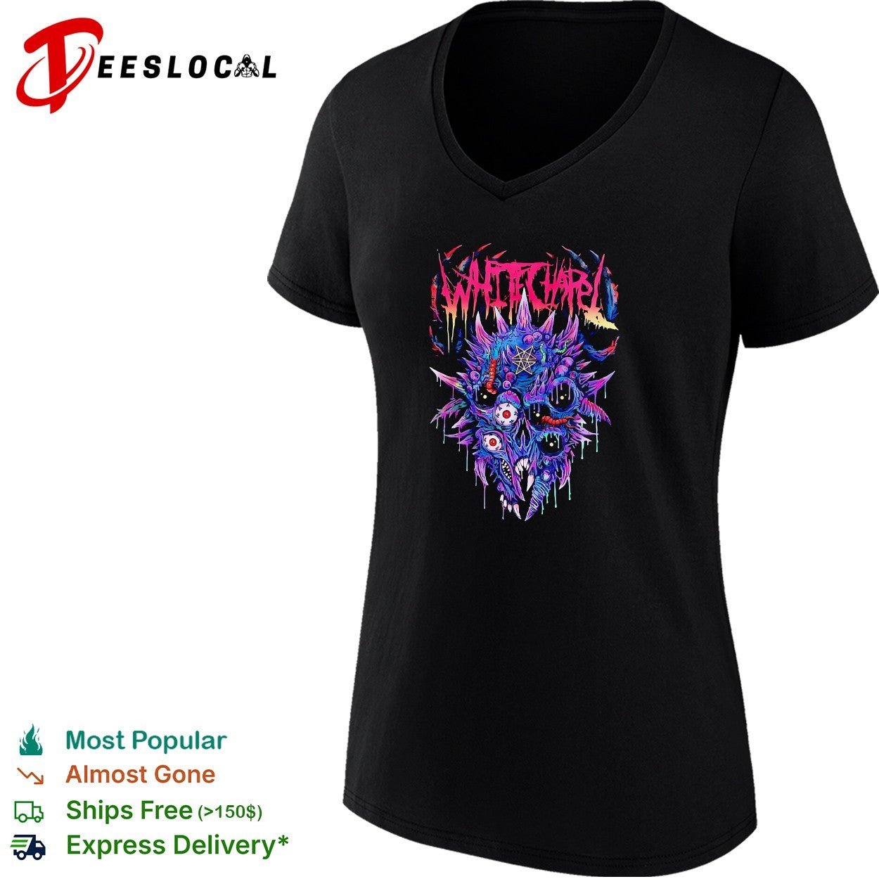 Whitechapel band monster creature shirt